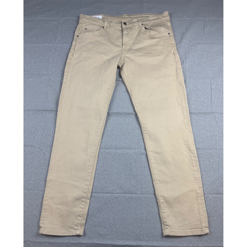 J.Lindeberg Jay Slim Fit Mid-Rise Tan Khaki Pants Mens 36x32 (Actual 36x30)